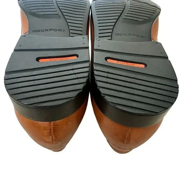 Rockport Men’s Brown Leather Round Toe Penny Loafer Oxford Stylish Shoes SZ 12 - Picture 8 of 16